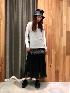 「SUPERTHANKS」｜「アイテム（スカート）」を使った、kazuyoさん（レディース・165cm）の夏コーディネート