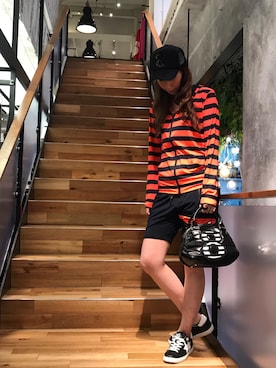 「muta（ムータ）のアイテム（帽子）」を使った、kazuyoさん（レディース・165cm）の夏コーディネート