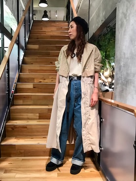 「ADDICT NOIR（アディクトノアー）のアイテム（ジャケット/アウター）」を使った、kazuyoさん（レディース・165cm）の秋コーディネート
