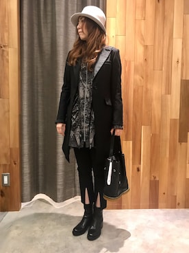 「タキシード」｜「アイテム（ジャケット/アウター）」を使った、kazuyoさん（レディース・165cm）の秋コーディネート