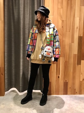 「GCDS」｜「アイテム（ジャケット/アウター）」を使った、kazuyoさん（レディース・165cm）の秋コーディネート