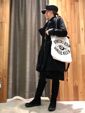 「KMRii」｜「アイテム（ピーコート）」を使った、kazuyoさん（レディース・165cm）の冬コーディネート