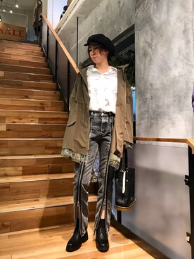 「ADDICT NOIR（アディクトノアー）のアイテム（ジャケット/アウター）」を使った、kazuyoさん（レディース・165cm）の冬コーディネート