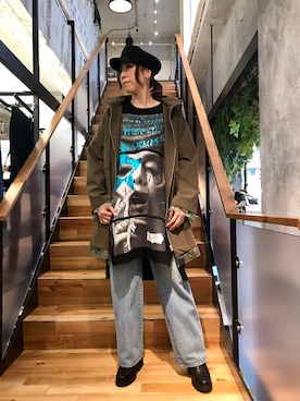 「ADDICT NOIR（アディクトノアー）のアイテム（ジャケット/アウター）」を使った、kazuyoさん（レディース・165cm）の春コーディネート