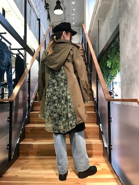 「ADDICT NOIR（アディクトノアー）のアイテム（ジャケット/アウター）」を使った、kazuyoさん（レディース・165cm）の春コーディネート