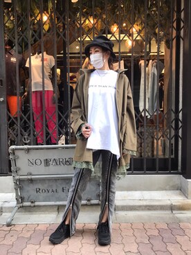 「ADDICT NOIR（アディクトノアー）のアイテム（ジャケット/アウター）」を使った、kazuyoさん（レディース・165cm）の春コーディネート