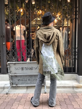 「ADDICT NOIR（アディクトノアー）のアイテム（ジャケット/アウター）」を使った、kazuyoさん（レディース・165cm）の春コーディネート