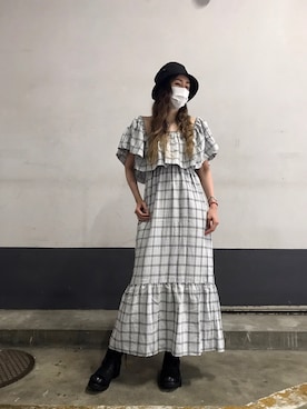 「PASCAL MARIE DESMARAIS（パスカルマリエデマレ）のアイテム（ワンピース/ドレス）」を使った、kazuyoさん（レディース・165cm）の夏コーディネート