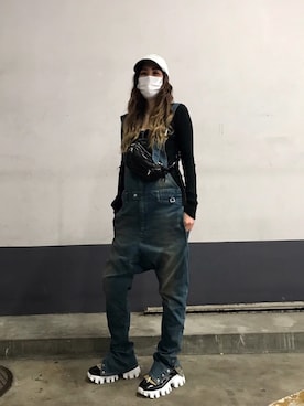 「ISAMU KATAYAMA BACKLASH（イサムカタヤマバックラッシュ）のアイテム」を使った、kazuyoさん（レディース・165cm）の夏コーディネート