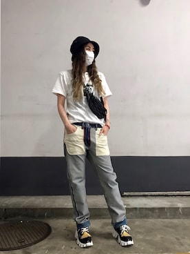 「PASCAL MARIE DESMARAIS（パスカルマリエデマレ）のアイテム（トップス）」を使った、kazuyoさん（レディース・165cm）の夏コーディネート