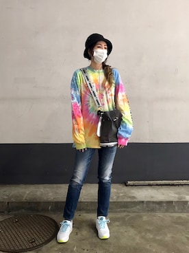 「DSQUARED2（ディースクエアード）のアイテム」を使った、kazuyoさん（レディース・165cm）の夏コーディネート