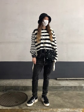 「DSQUARED2（ディースクエアード）のアイテム」を使った、kazuyoさん（レディース・165cm）の夏コーディネート