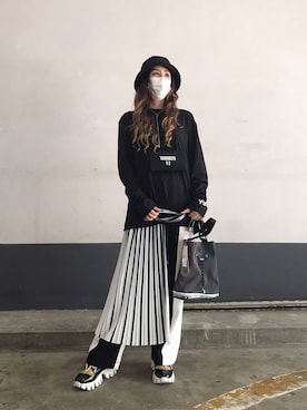 「MYne self（マインセルフ）のアイテム」を使った、kazuyoさん（レディース・165cm）の夏コーディネート