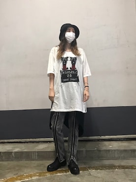 「KMRii（ケムリ）のアイテム（ブーツ）」を使った、kazuyoさん（レディース・165cm）の秋コーディネート