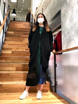 「KMRii（ケムリ）のアイテム（トップス）」を使った、kazuyoさん（レディース・165cm）の秋コーディネート