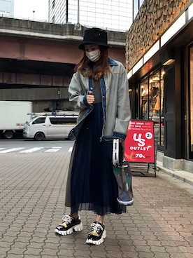 「MYne（マイン）のアイテム」を使った、kazuyoさん（レディース・165cm）の秋コーディネート