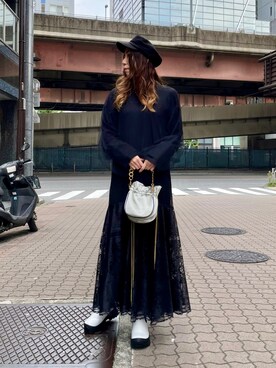 「AULA（アウラ）のアイテム（ワンピース/ドレス）」を使った、kazuyoさん（レディース・165cm）の秋コーディネート