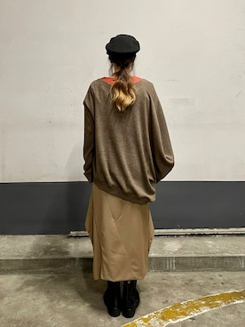 「KMRii（ケムリ）のアイテム（ブーツ）」を使った、kazuyoさん（レディース・165cm）の冬コーディネート