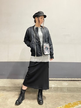 「ADDICT NOIR（アディクトノアー）のアイテム（ジャケット/アウター）」を使った、kazuyoさん（レディース・165cm）の冬コーディネート