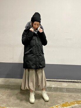 「WOOLRICH（ウールリッチ）のアイテム（ジャケット/アウター）」を使った、kazuyoさん（レディース・165cm）の冬コーディネート