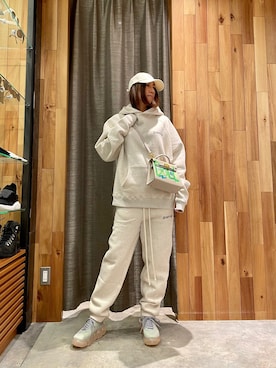 「SET UP」｜「アイテム（キャップ）」を使った、kazuyoさん（レディース・165cm）の冬コーディネート