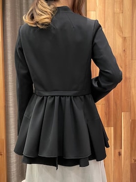 「ノーカラージャケット」｜kazuyoさん（レディース・165cm）の冬コーディネート