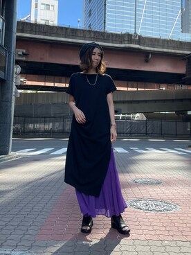 「KMRii（ケムリ）のアイテム（ワンピース/ドレス）」を使った、kazuyoさん（レディース・165cm）の春コーディネート