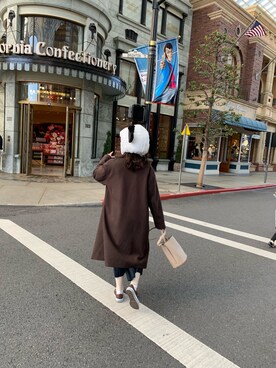 「ユニバ」｜「アイテム（その他アウター）」を使った、Udaさん（レディース・164cm）の冬コーディネート