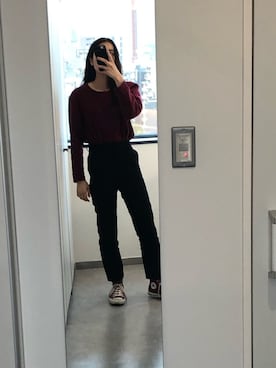 「HANES（ヘインズ）のアイテム（スウェット）」を使った、nanamiさん（レディース・163cm）の夏コーディネート