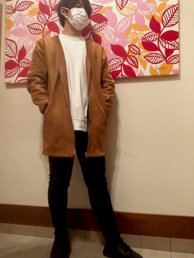 「CIAOPANIC（チャオパニック）のアイテム（その他アウター）」を使った、片翼のチキン　黒岩さん（メンズ・174cm）の秋コーディネート
