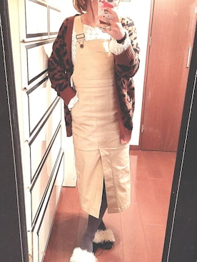 「ZARA（ザラ）のアイテム（シャツ/ブラウス、ホワイト系）」を使った、erikoさん（レディース）の冬コーディネート