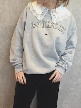 「NIKE（ナイキ）のアイテム（スウェット、グレー系）」を使った、erikoさん（レディース）の冬コーディネート