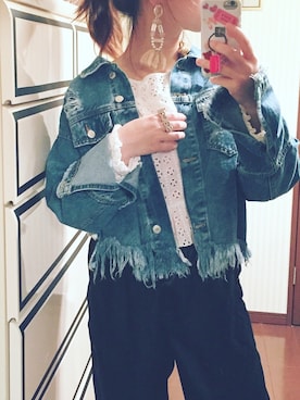 「ZARA（ザラ）のアイテム（シャツ/ブラウス、ホワイト系）」を使った、erikoさん（レディース）の春コーディネート