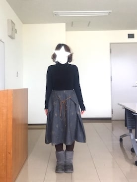 「昔の服」｜510さん（レディース・152cm）の冬コーディネート