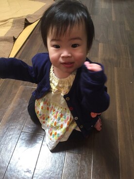「UNIQLO（ユニクロ）のアイテム（その他）」を使った、KARENさん（キッズ・80cm）の春コーディネート