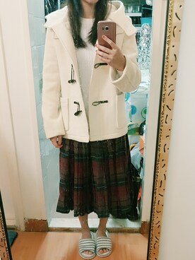 「アイテム（ダッフルコート）」を使った、yukov_vさん（レディース・156cm・10代）の冬コーディネート