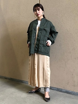 「SHIPS」｜「アイテム（ワンピース/ドレス）」を使った、西さん（レディース・154cm）の冬コーディネート