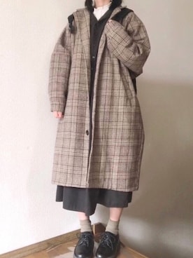 「Another Edition（アナザーエディション）のアイテム（帽子）」を使った、うみさん（レディース・152cm）の冬コーディネート