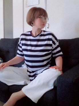 「Furryrate（ファーリーレート）のアイテム（パンツ）」を使った、kakihana  さん（レディース・165cm）の夏コーディネート