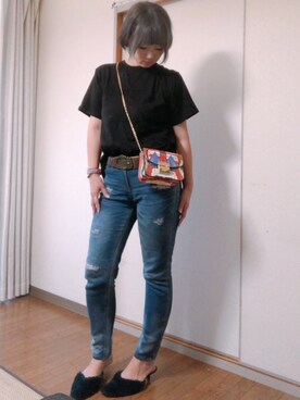 「Furryrate（ファーリーレート）のアイテム（パンツ）」を使った、kakihana  さん（レディース・165cm）の夏コーディネート