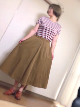 「秋色コーデ」｜「アイテム（スリッポン）」を使った、kakihana  さん（レディース・165cm）の夏コーディネート