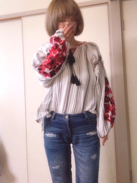 「Furryrate（ファーリーレート）のアイテム（パンツ）」を使った、kakihana  さん（レディース・165cm）の秋コーディネート