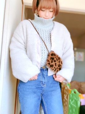 「ボリュームニット」｜「アイテム（ブルゾン）」を使った、kakihana  さん（レディース・165cm）の冬コーディネート