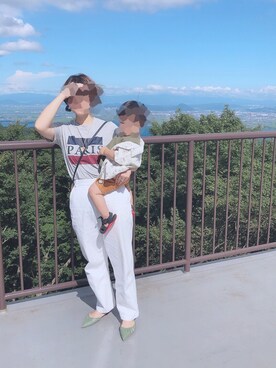 「Furryrate（ファーリーレート）のアイテム（パンツ）」を使った、kakihana  さん（レディース・165cm）の夏コーディネート