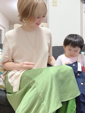 「select MOCA（セレクトモカ）のアイテム（セットアップ）」を使った、kakihana  さん（レディース・165cm）の夏コーディネート