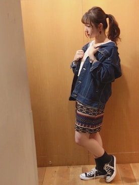 「E hyphen world gallery（イーハイフンワールドギャラリー）のアイテム」を使った、REINAさん（レディース・161cm）の秋コーディネート