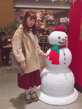「フリルトート」｜「アイテム（ジャケット/アウター）」を使った、REINAさん（レディース・161cm）の秋コーディネート