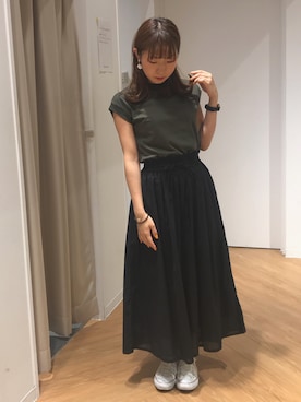 「AMERICAN HOLIC（アメリカンホリック）のアイテム（ピアス（両耳用））」を使った、REINAさん（レディース・162cm）の春コーディネート