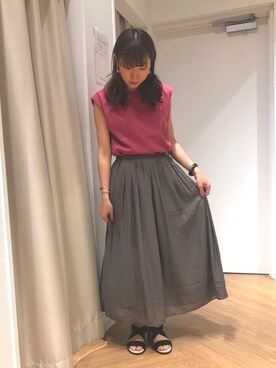 「H0183L20044」｜REINAさん（レディース・162cm）の夏コーディネート