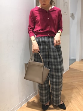 「AMERICAN HOLIC（アメリカンホリック）のアイテム（カーディガン/ボレロ）」を使った、REINAさん（レディース・162cm）の秋コーディネート